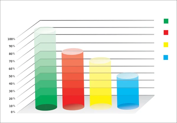 Grafici aziendali 3D — Vettoriale Stock