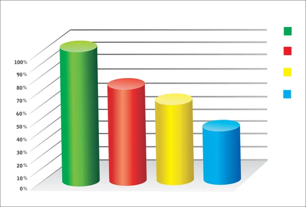 3D-zakelijke diagrammen — Stockvector