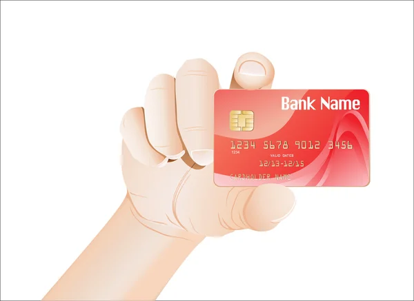 Cartão de crédito com carrinho de compras sobre fundo branco —  Vetores de Stock