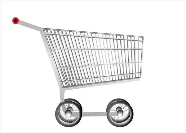 Carro del supermercado de compras. Vector . — Vector de stock