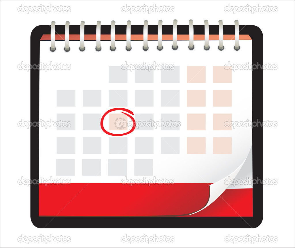 illustration of detailed beautiful calendar icon