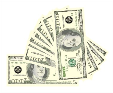 fan, üzerinde beyaz izole dolar