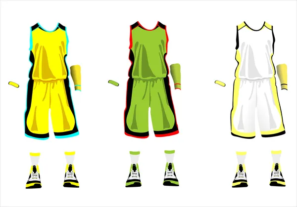 Serie sportive. squadra realistica uniforme da basket — Vettoriale Stock