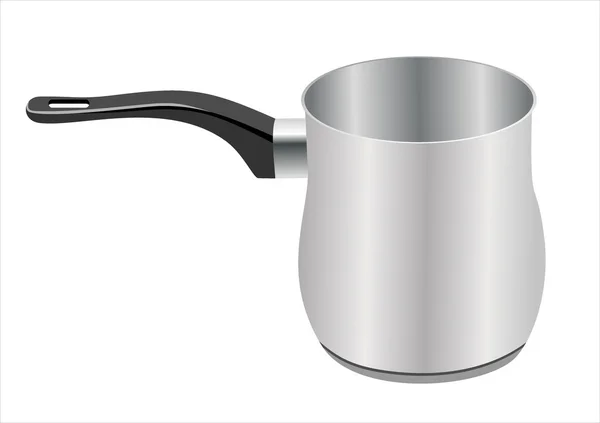 Cafeteira isolada em branco — Vetor de Stock