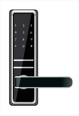 Door handle electronic lock clipart