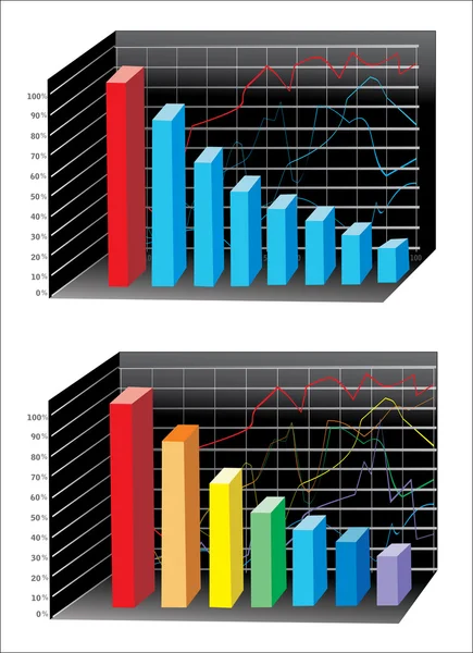 Obchodní grafy — Stockový vektor