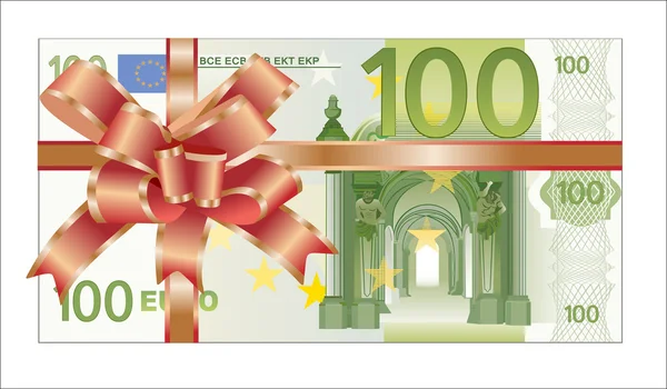 Regalo en euros — Vector de stock