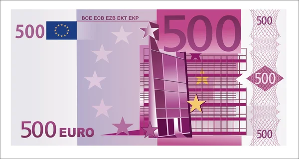 Banknot 500 euro — Wektor stockowy