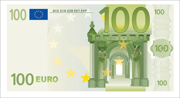 100 Euro — Stok Vektör