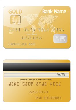 Detaylı parlak gold beyaz zemin üzerine izole kart gösteren resim