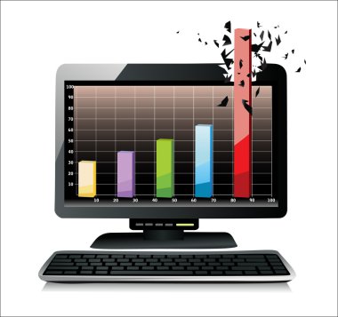 bilgisayar pc kar kavramı.