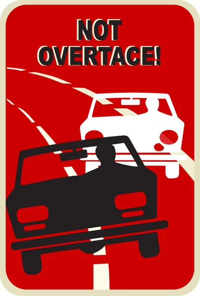 Do not overtake. — Stock Vector