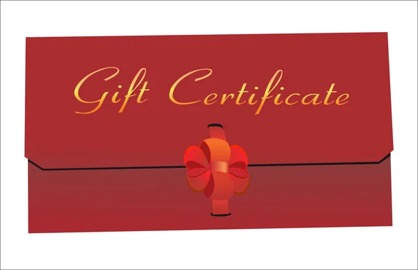 Vector Gift Certificate isolated on white — Stock Vector