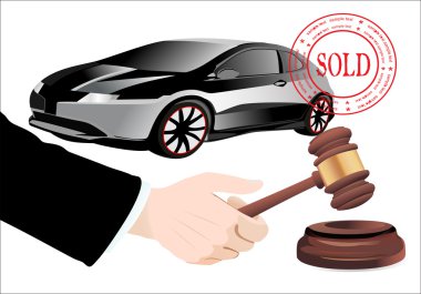 Sold the car clipart