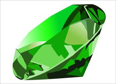 değerli taş üzerine beyaz izole