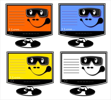 bilgisayar monitörünü gösteren resim