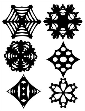 Kar taneleri kış seti