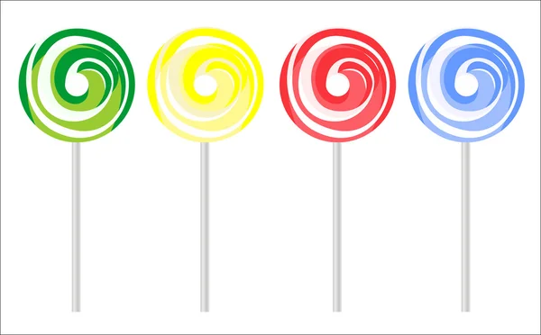 Słodkich kolorowych cukierków z kijem — Wektor stockowy