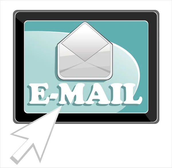 E-Mail-Symbol mit Pfeilvektor — Stockvektor