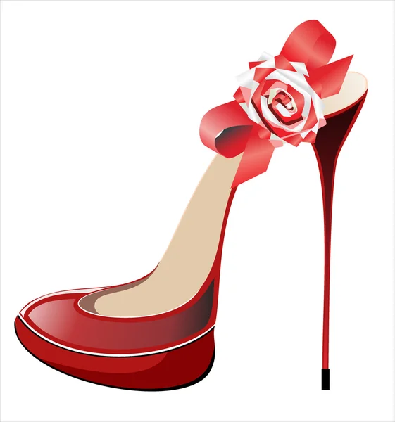 Tacones altos rojos — Vector de stock