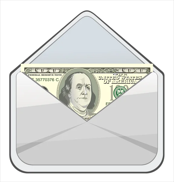 Dinheiro em envelope —  Vetores de Stock