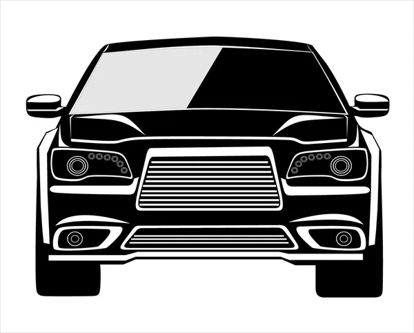 Vector black car — Stock Vector