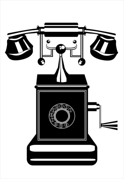 Retro or vintage telephone — Stock Vector