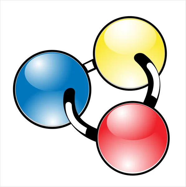 Ilustración vectorial - molécula abstracta — Archivo Imágenes Vectoriales