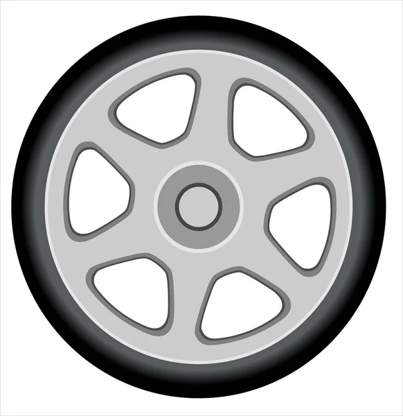 Car wheel vector illustration — Stock Vector