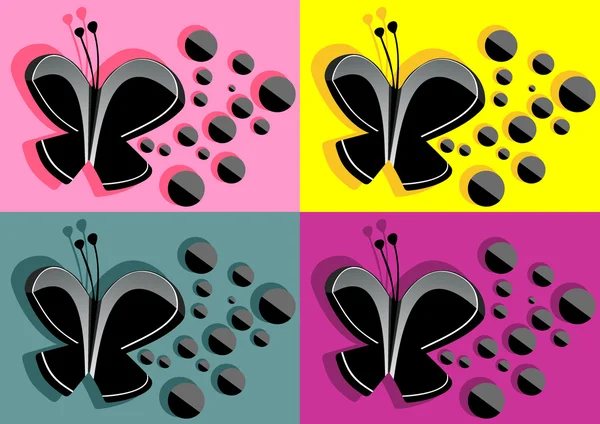 Fondo colorido con mariposa . — Vector de stock