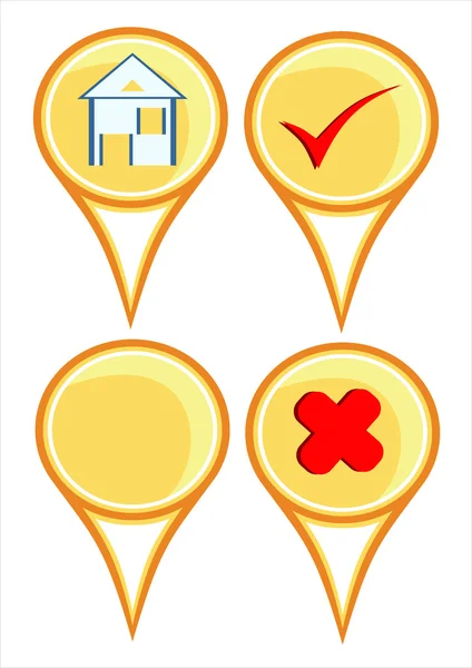GPS icons. — Stock Vector