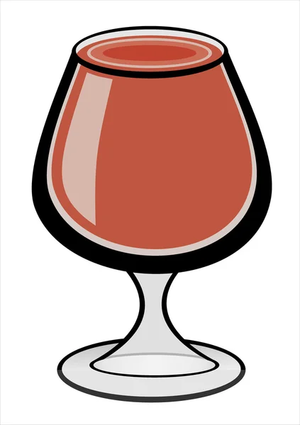 Anggur merah gelas - Stok Vektor