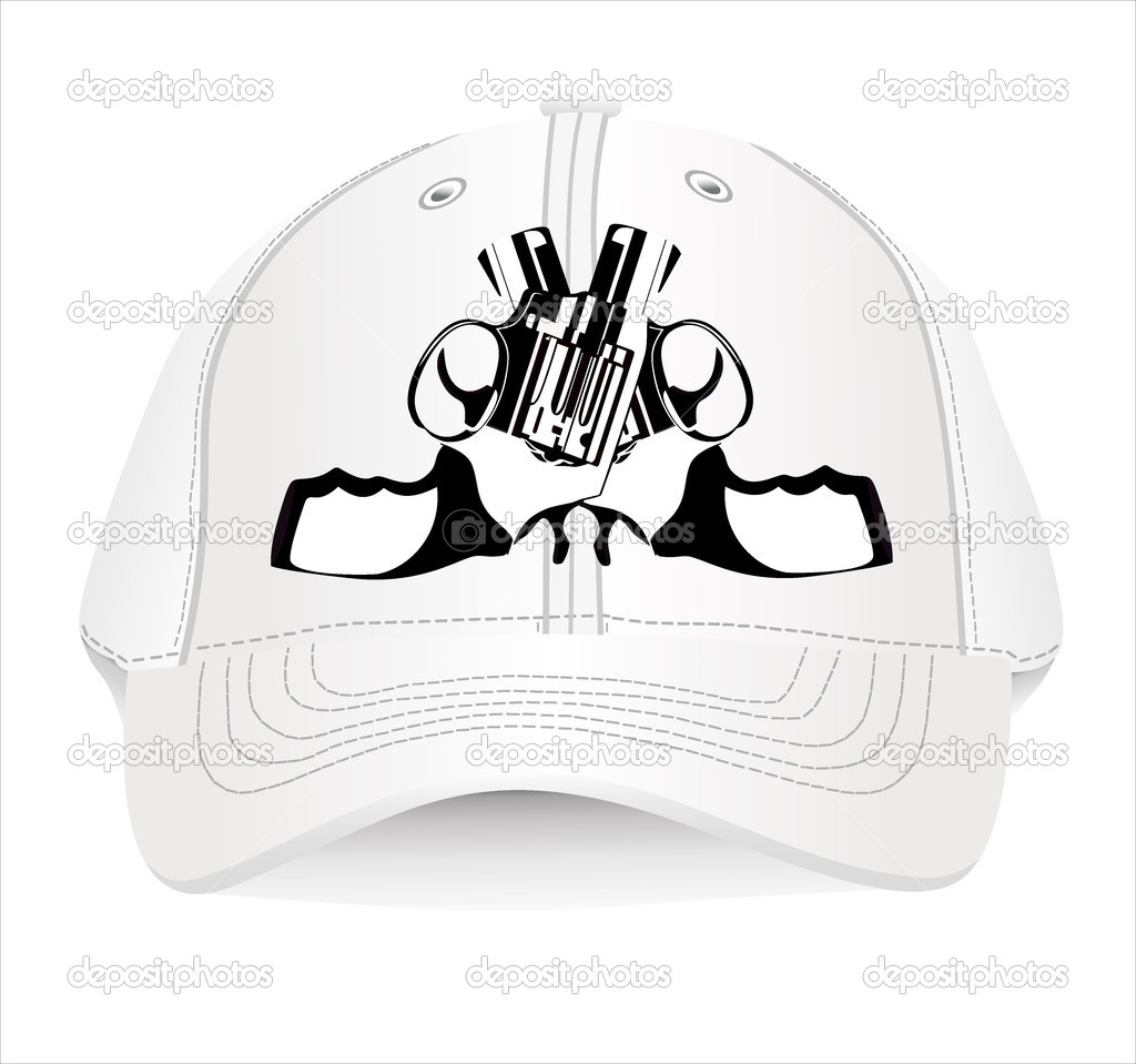 Baseball cap design template.
