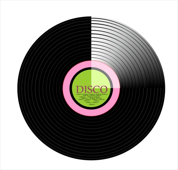 Disco in vinile isolato — Vettoriale Stock