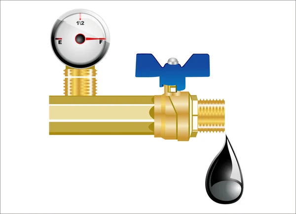 Σταγόνα πετρελαίου είναι απομονωμένη — Διανυσματικό Αρχείο
