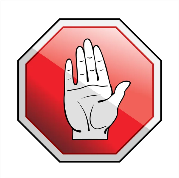 Illustration d'un panneau stop — Image vectorielle