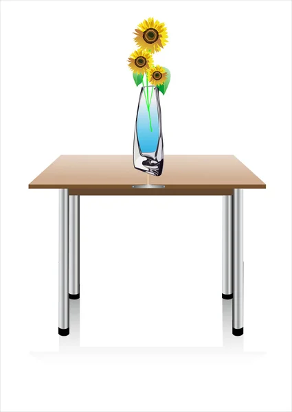 Vase sur la table — Image vectorielle