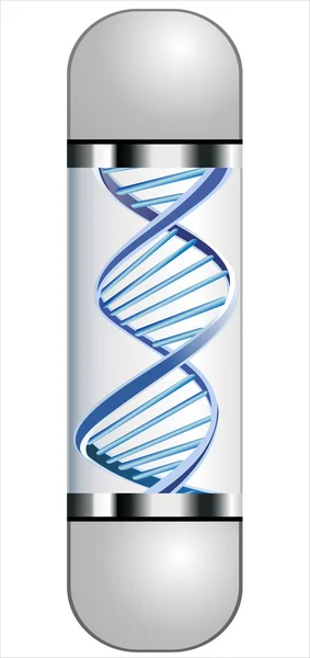 DNA molecule in hermetic capsule — Stock Vector