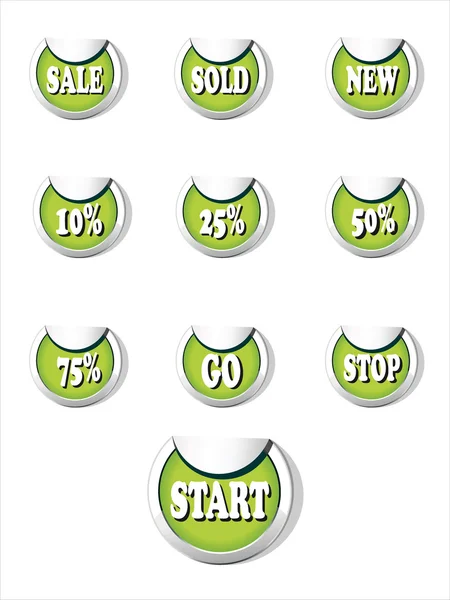 Vector: Sale tags circle tags — Stock Vector