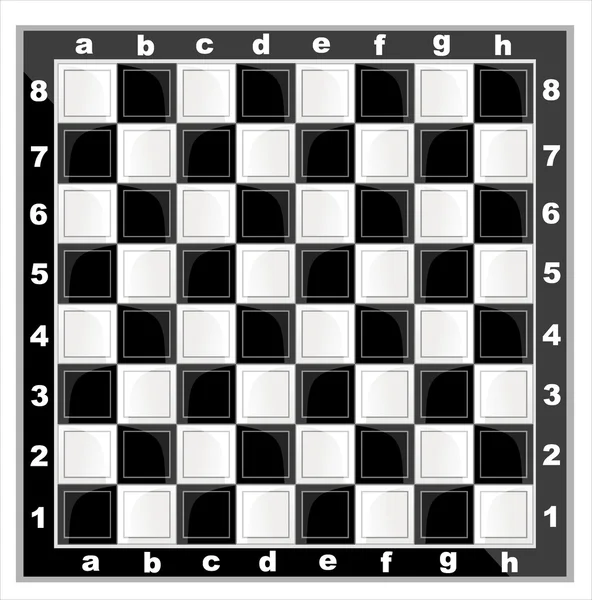 Chess board over white background — Stock Vector