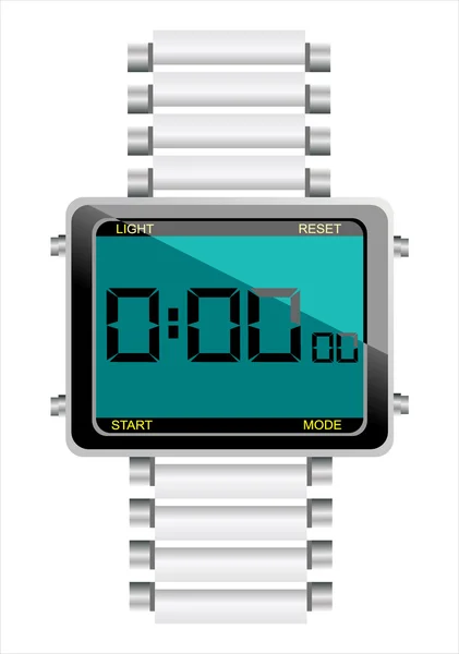 Reloj de pulsera digital — Vector de stock