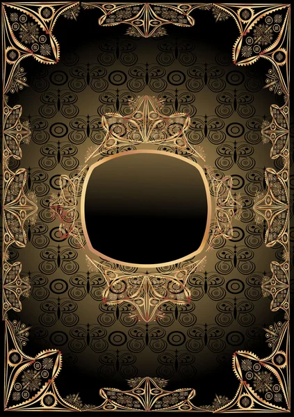 Vintage seamless background with a frame. — Stock Vector