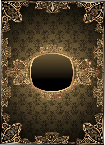 Vintage seamless background with a frame. — Stock Vector