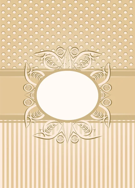 Vintage seamless wallpaper with a ribbon and frame in pastel colors. — Stock Vector