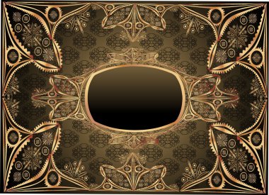 Vintage damask arka plan karede