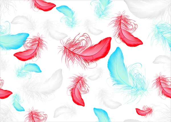 Motif sans couture avec plumes. — Image vectorielle