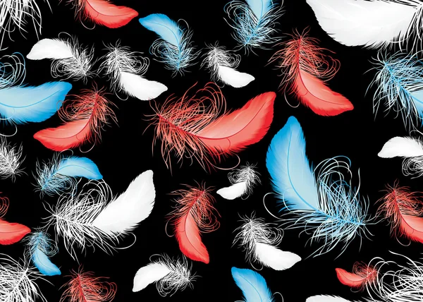 Motif sans couture avec plumes. — Image vectorielle