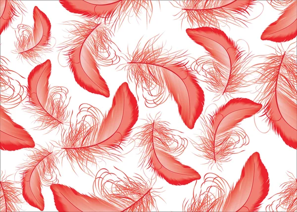 Seamless pattern with feathers. — Stock Vector