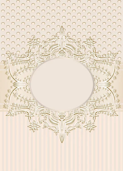 Vintage naadloze behang met een lint en een frame in pastel kleuren. — Stockvector