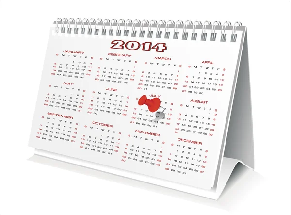 Calendar 2014 — Stock Vector